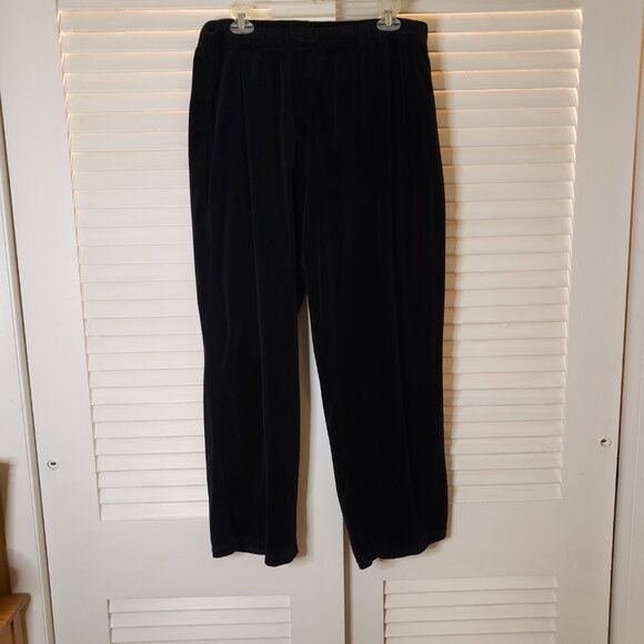 Excellent Condition Black Velour Pants (1X) - Picture 3 of 9